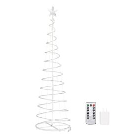 Plug in 6ft LED Light Show Tree Cool White