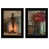 Trendy Decor 4U "Country Candlelight Collection" Framed Wall Art, Modern Home Decor Framed Print for Living Room