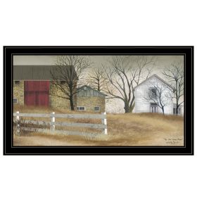 Trendy Decor 4U "The Old Stone Barn" Framed Wall Art, Modern Home Decor Framed Print for Living Room