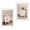 Trendy Decor 4U "Laundry Room" Framed Wall Art, Modern Home Decor 2 Piece Vignette for Living Room, Bedroom & Farmhouse Wall Decoration by Lori Deiter