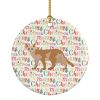 Devon Rex #3 Cat Christmas Ceramic Ornament Christmas Tree Hanging Decorations for Home Christmas Holiday, Party, Gift, 3 in, Multicolor