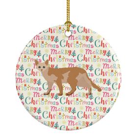 Devon Rex #3 Cat Christmas Ceramic Ornament Christmas Tree Hanging Decorations for Home Christmas Holiday, Party, Gift, 3 in, Multicolor