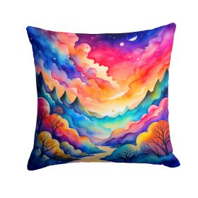 Colorful Amaranths Throw Pillow Machine Washable, Indoor Outdoor Decorative Pillow for Couch, Bed or Patio, 14Hx14W