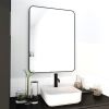 24 x 32 Inch Bathroom Mirror Black Aluminum Frame