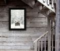 Trendy Decor 4U "Antique Christmas" Framed Wall Art, Modern Home Decor Framed Print for Living Room