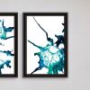 Trendy Decor 4U "Abstract Ocean Living" Framed Wall Art for Living Room, Wall Art Print for Home Decor, Bedroom Wall Art by Kamdon Kreations