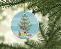 Finch Merry Christmas Ceramic Ornament Christmas Tree Hanging Decorations for Home Christmas Holiday, Party, Gift, 3 in, Multicolor