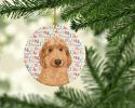 Doodle Liver #1 Christmas Ceramic Ornament Christmas Tree Hanging Decorations for Home Christmas Holiday, Party, Gift, 3 in, Multicolor