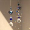 1pc Crystal Sun Catchers, Blue Butterfly Evil Eye Suncatcher Indoor Window With Prism Ball