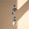 1pc Crystal Sun Catchers, Blue Butterfly Evil Eye Suncatcher Indoor Window With Prism Ball