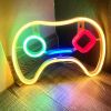 1pc, LED Gaming Neon Gaming Controller Shape LED Logo Light, Gaming Player Gift, Home Decor, Bedroom Decor, Room Decor, Indoor Decor, Wedding Decor