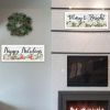 Trendy Decor 4U "Merry & Bright Holiday; Happy Holidays to YOU" Framed Wall Art for Living Room, Wall Art Print for Home Decor